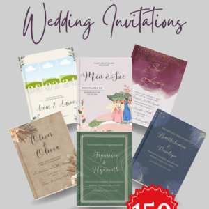 Wedding Invitations Bundle (Canva Editable)