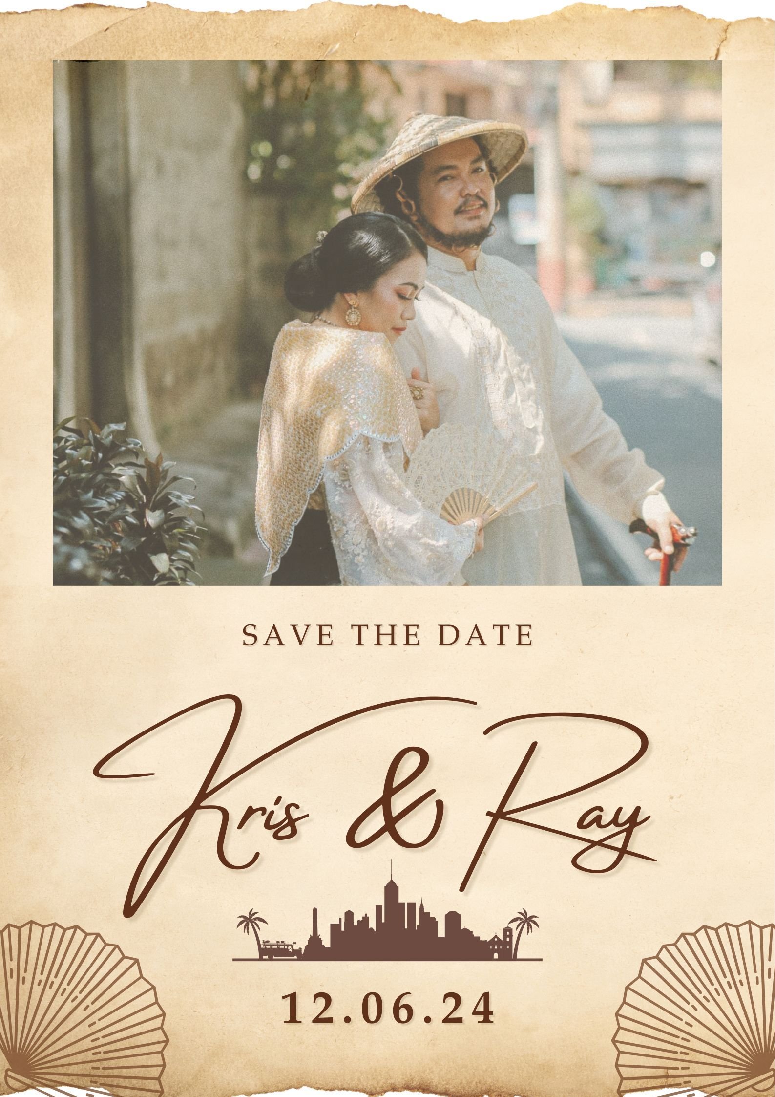 Filipiniana Style Wedding Invitation Template (Canva Template) - Image 3