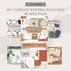 80+ Ultimate Wedding Invitation Bundle Pack (Canva Editable)