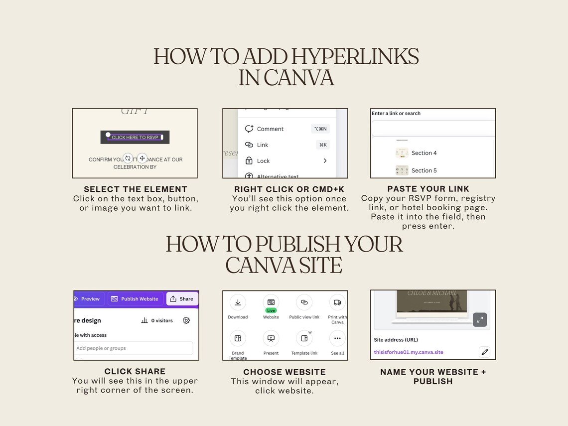 Neutral Colors Wedding Website (Canva Editable) - Image 10