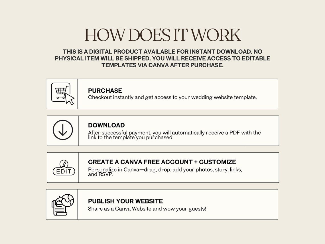 Neutral Colors Wedding Website (Canva Editable) - Image 12