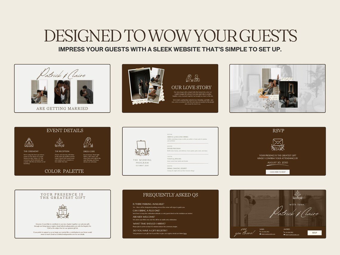 Neutral Colors Wedding Website (Canva Editable) - Image 4