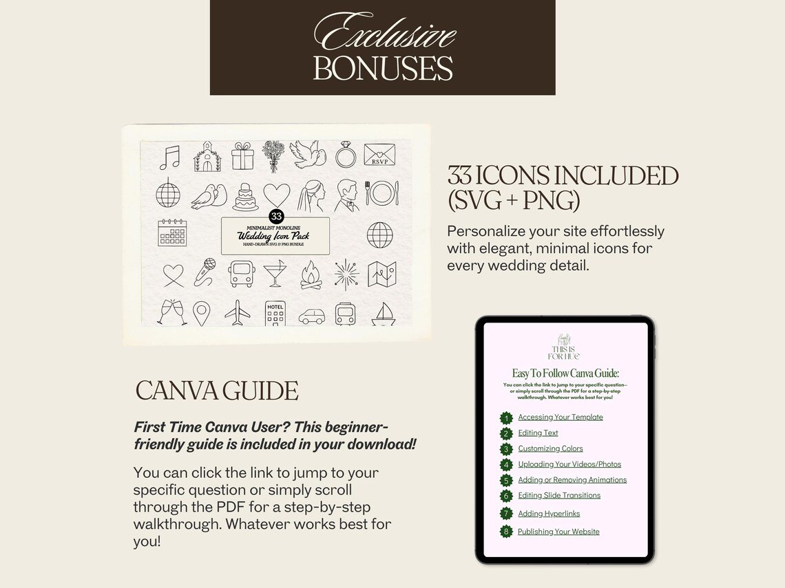 Neutral Colors Wedding Website (Canva Editable) - Image 8