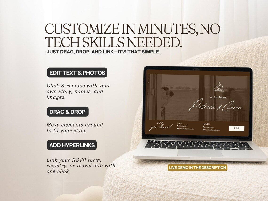 Neutral Colors Wedding Website (Canva Editable) - Image 7